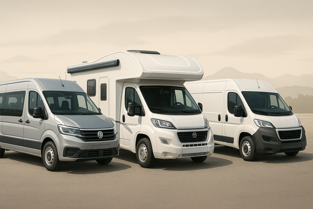 Porównanie busa, kampera i auta dostawczego do różnych celów podróży